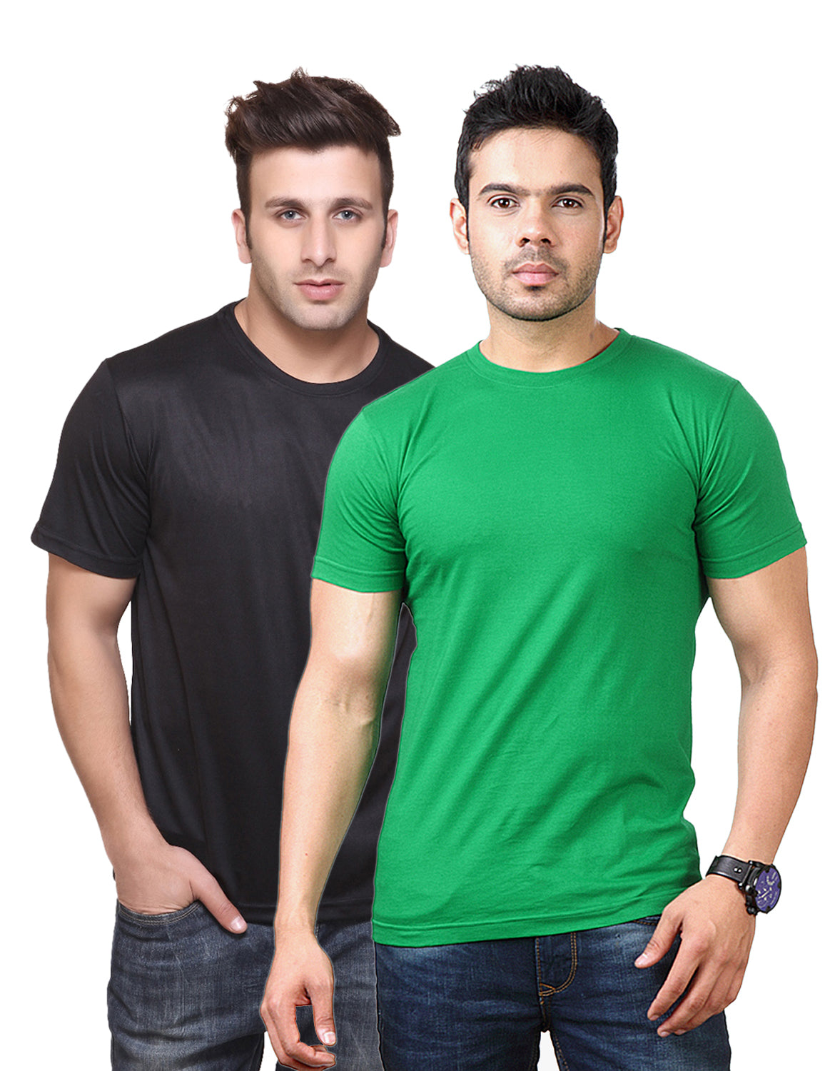 Ketex Round Neck Men's Polyester Blend Dri Fit T-Shirts (Pack of 2)