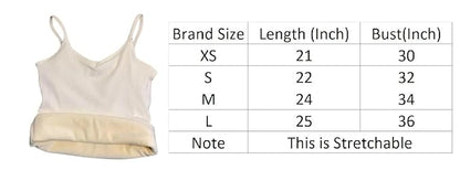 White Slips with Narrow Strap Slim Fit Cotton Thermal Fleece Underwear Tops