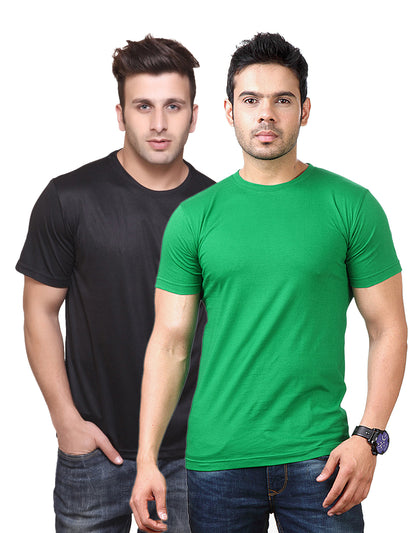 Ketex Round Neck Men's Polyester Blend Dri Fit T-Shirts (Pack of 2)