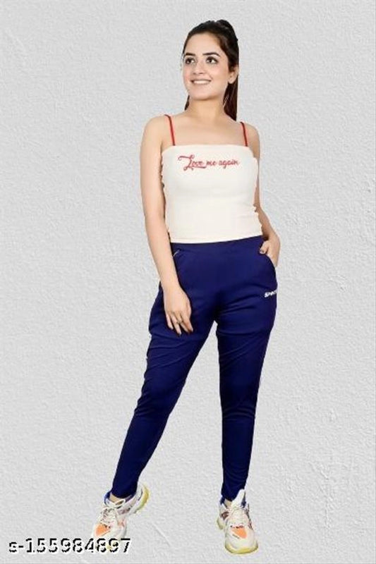 Polycotton Trouser for Women (Blue, 28)