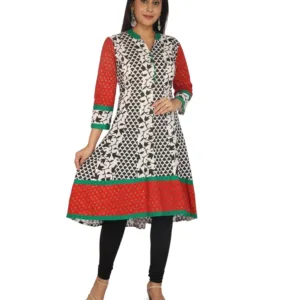 Blended Printed A-line Kurta