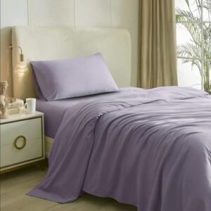 Seasons Mauve Bedsheets for Single Bed & 1 Pillow Covers