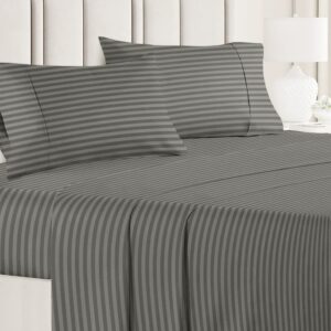 Seasons Bedsheet for Double Bed King Size with 2 Pillow Covers,Grey