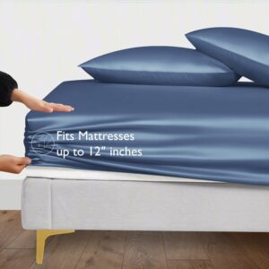 Seasons Bamboo Silk Bahamas Blue Colour Bedsheet