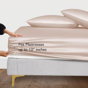 Seasons Bamboo Silk Fitted Taupe Colour Bedsheet