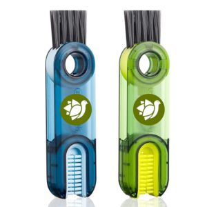 Seasons 3 in 1 Cup Lid Gap Cleaning Brush, Used for Water Bottle, Straw, Window, Crevice, Groove, Keyboards Multipurpose & Multifunctional (Pack of 2, Multicolor, Plastic)