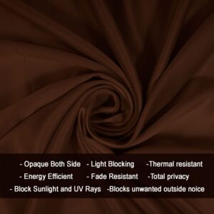 Seasons  Dark Brown 96 Inches Blackout Curtains 8 Feet