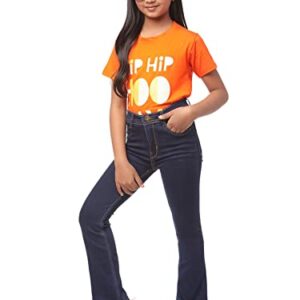 Girls Bell Bottom Dark Blue Jeans