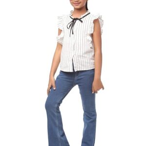 Girls Bell Bottom Blue Jeans
