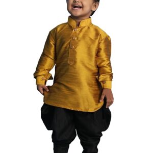 Boys Silk Multicolour Kurta and Dhoti Set