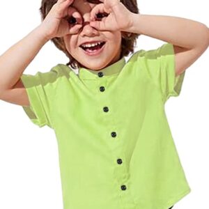 Plain Pista Green Kids Shirt for Boys