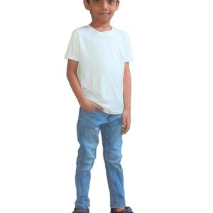 White Solid Tshirt for Boys