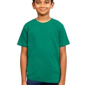Round Neck Plain Green Tshirt for Boys