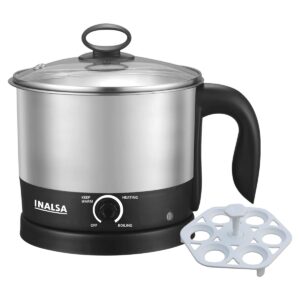 Inalsa Multi Cook Nu Multi Purpose Cooker for Soup Maggi Pasta Noodles Eggs Meals Electric Kettle??(1.5 L, Silver)