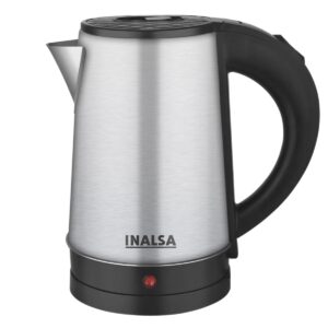 Inalsa Travel Mate 0.8 Stainless Steel Electric Travel Kettle|Fast Boiling 1000 Watts Electric Kettle??(0.8 L, Silver)
