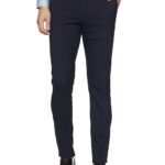 Men's Stretchable Formal Dark Blue Pants