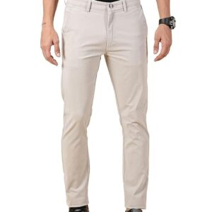 Men Chinos Casual Ash Grey Trousers