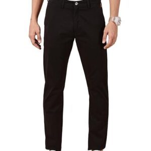 Men Chinos Casual Black Trousers