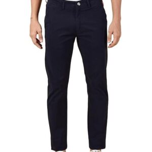 Men Chinos Casual Navy Blue Trousers