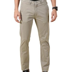 Men Chinos Casual Stone Grey Trousers