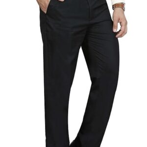 Men's Solid Formal Jet Black Pants