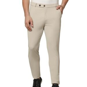 Men's Regular Fit Causal Beige Trouser