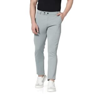 Men's Regular Fit Causal Grey Trouser