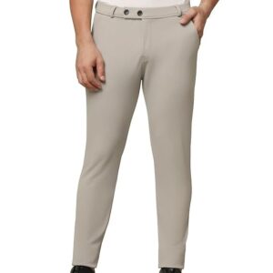 Men's Regular Fit Causal Light Grey Trouser