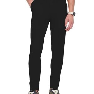 Men Regular Casual Black Pants