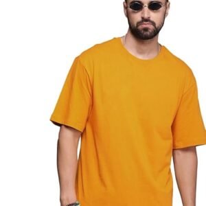 Men Oversized Mustard T-Shirt