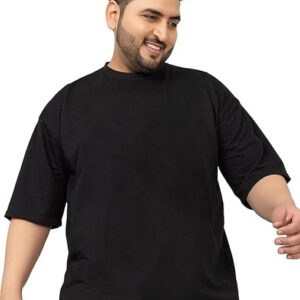 Men Cotton Black T-Shirt