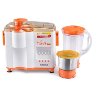 Usha 3442 Popular 450 W Juicer Mixer Grinder (2 Jars,Orange)