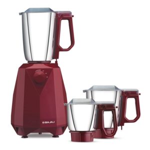 Bajaj 410554 Juvel Mixer Grinder 800 watts 800 Mixer Grinder (3 Jars,Maroon)