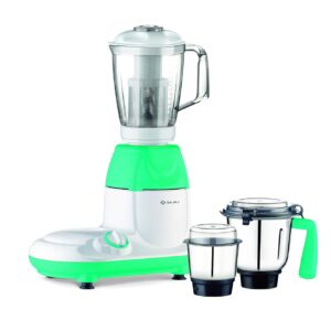 Bajaj by bajaj Twisters Fruity 750 Mixer Grinder (3 Jars,White,TEAL)