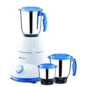 Bajaj Bravo Dlx 500 W Mixer Grinder (3 Jars,White,Blue)